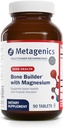 Constructor de huesos metagénicos con magnesio - para la fuerza de hueso integral y bienestar* - con calcio, vitamina D " Magnesio de amortiguación rápida - no GMO " libre de gluten - 90 tabletas