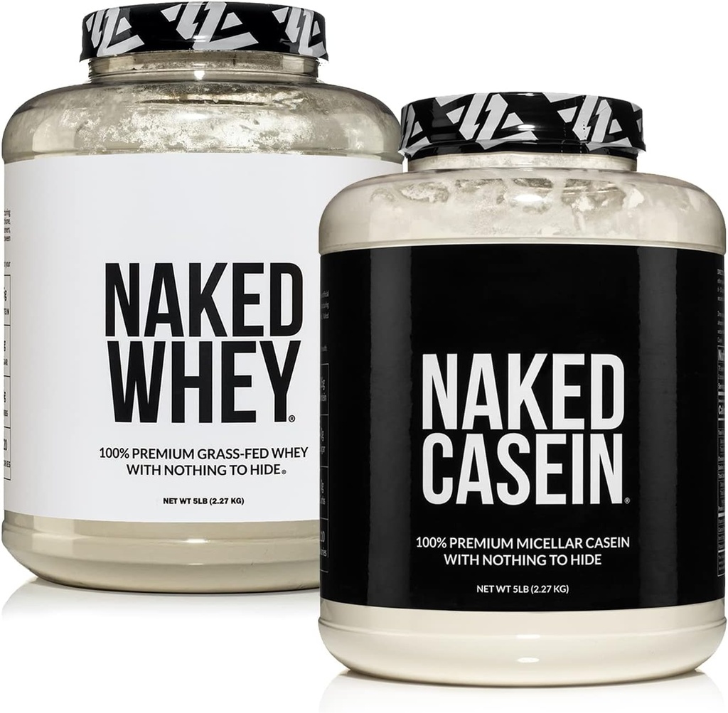 NAKED Grass Fed Protein Bundle: 5LB Unflavored Whey y 5LB Unflavored Casein