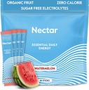 Nectar Energy Booster - Caffeine orgánica, B12 &amp; Electrolytes - Sugar Gratis " Cero Calorie - Café sano, bebida energética " Alternativa Soda - Hydration " Energy Supplement (Watermelon 18 Packets)