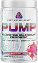 Bomba de Nutrición Core Full-Spectrum Non-Stimulant Pre-Workout, con N03T Nitrate, Peak02, Alpha GPC, para Máxima Bomba, Fuerza y Rendimiento 20 Servimientos (Austrailian Raspberry Chews)