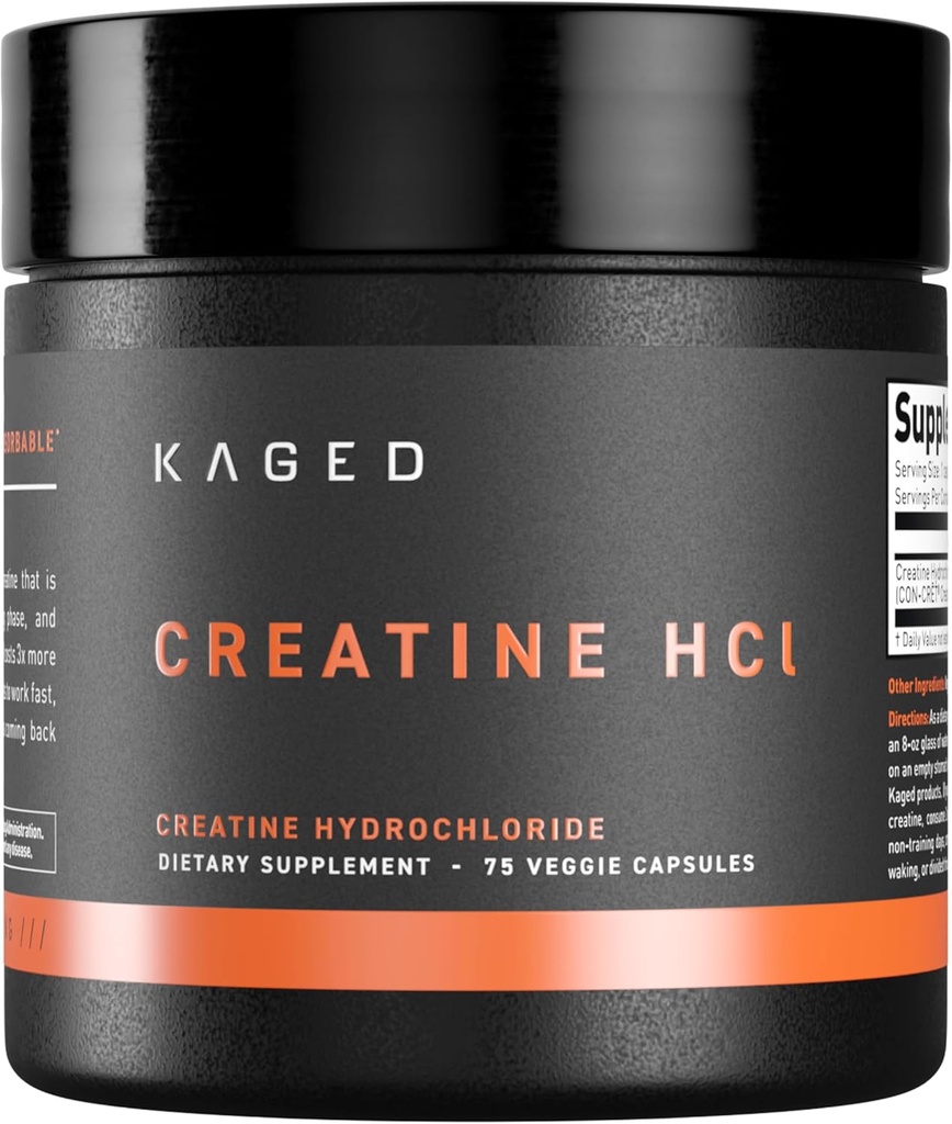 Kaged Creatine HCl Capsules ← Desarrollado ← Muscle Building " Recovery ¦ Patented Creatine Hydrochloride Fórmula ¦ Vegan, Gluten Free, Easily Digestible ← Suplementos para Hombres " Mujeres .