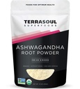 Terrasoul Superfoods Orgánica Ashwagandha Root Powder, 1 Lb - Estrés Adaptogen  may Mejorar el sueño