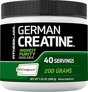 Laboratorios de gimnasia Alemán Cretina Polvo Silencio 7.05 oz Silencio 39 Servimientos Silencio Creapure Silencio Monohydrate Polvo Silencio No GMO, Gluten Suplemento Gratis