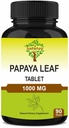 Papaya Leaf Tablets 90 Tablets, 1000 mg| 45 Days Supply| Vegan| Papaya Leaf