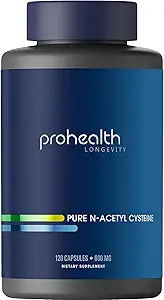 ProHealth Pure NAC – N-Acetyl Cysteine – Liver and Immune Support, Antioxidant and Glutathione Boost, Cellular Health ← 600 mg per Capsule peru 120 Servings 