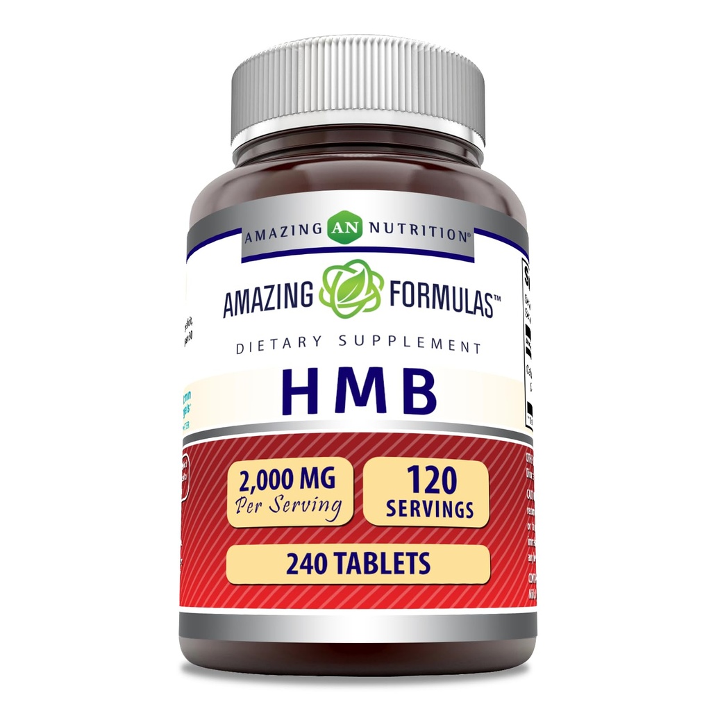 Amazing Formulas HMB 2000mg per Serving Tablets Supplement | Non-GMO | Gluten Free | Made in USA (240 Count)