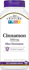 Cinnamon Plus Chromium Vegetarian Capsules, 120 Cuenta (Pack of 2) (3)