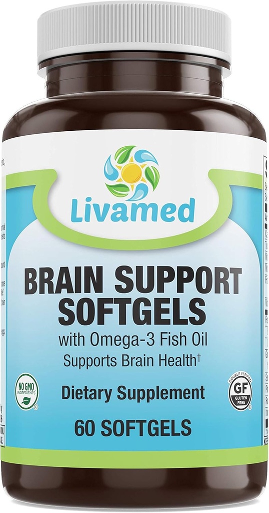 Suplemento Nootropic Brain Support Focus - Booster natural de cerebro nootrópico para Focus, Energy, Memory, Mood, Clarity, " Brain Support for Men " Women - Memory Supplement " Focus Supplement - 60 Softgel