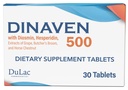 Dulac Dinaven 500, Micronized Diosmin Hesperidin Dietary Supplement 1000mg per serving, Horse Chestnut Extract, Butcher’s Broom & Red Grape Extract, Leg Circulation Support, 30 Tablets, Made in Italy