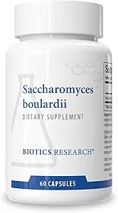 Biotics Research Saccharomyces boulardii Probiotics Suplemento - 235 mg/Serving- Supports GI Health Microbial Balance, Healthy Immune & Pathway Responses - Dairy-Free, Temperature-Stable - 60 cápsulas