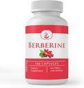 Ingredientes originales puros Berberine, (100 capsules) Siempre puros, sin aditivos ni artillerías, Lab Verified