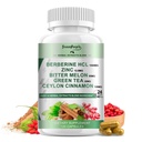 GREENPEOPLE Berberine Supplement with Ceylon Cinnamon - 120 Count Berberine 1500mg Activa AMPK &amp; GLP-1 Berberina HCL with Bitter Melon & Natural Herbs for Immune Support/Energy