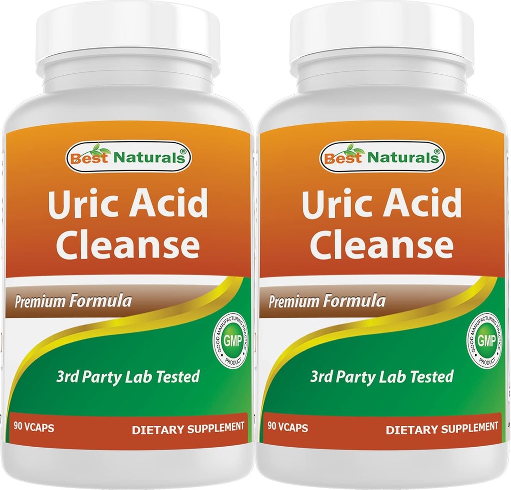 Mejores Naturales Uric Acid Cleanse Vitaminas para Hombres y Mujeres - 90 Veggie Capsules (90 Cuenta (Pack de 2))