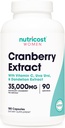 Nutricost Extracto de arándano para mujeres (35.000 mg Equivalente),180 cápsulas - con vitamina C, Uva Ursi &amp; Dandelion Extracto de raíz - Suplemento de salud gratuito no GMO &amp; Gluten
