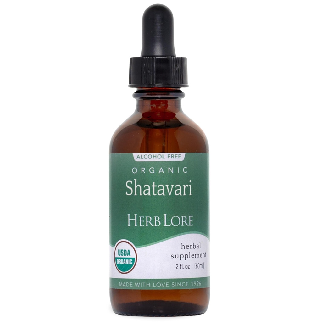 Herb Lore Organic Shatavari Root Extract Tincture - Liquid Shatavari Drops (Asparagus Racemosus) for Lactation and Wellness Support - Alcohol Free (2 fl oz)