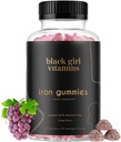 Black Girl Vitamins - Iron Gummies (20 mg), Supports Iron Deficiency & Anemia, Gluten-Free, Gelatin Free, Made in The USA (Grape, 60 Cuenta) 30 Day Supply