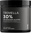 Tremella Mushroom Ultra High Potency 15:1 Extracto con 30% Beta Glucans - Fórmula pura y concentrada - laboratorio de terceros probado para la pureza y calidad - 120 cápsulas