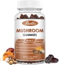 Organic Mushroom Gummies 10 Blend - Mushroom Complex - Immune Support, Energy - Mushroom Supplement for Men &amp; Women, 60 Gummies