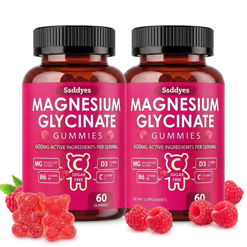 Magnesium Glycinate Gummies 400mg - Sugar Free, Chewable Supplement for Adults - 120 Count