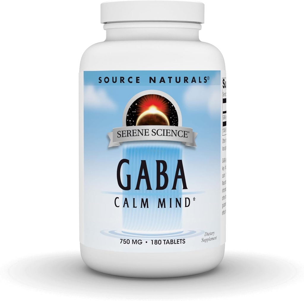 Source Naturals Serene Science GABA 750 mg Calm Mind - 180 Tablets