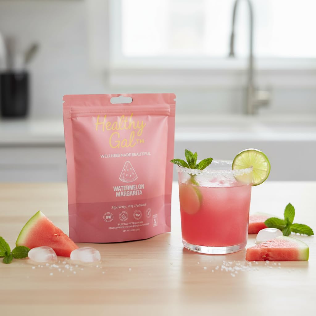 Healthy Gal Electrolyte Hydration Sticks, Zero Sugar, 5 Sticks (Watermelon Margarita)