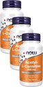 NOW Supplements, Acetyl-L Carnitine 500 mg, Amino Acid, Brain and Nerve Cell Function*, 50 Veg Capsules (Pack of 3)