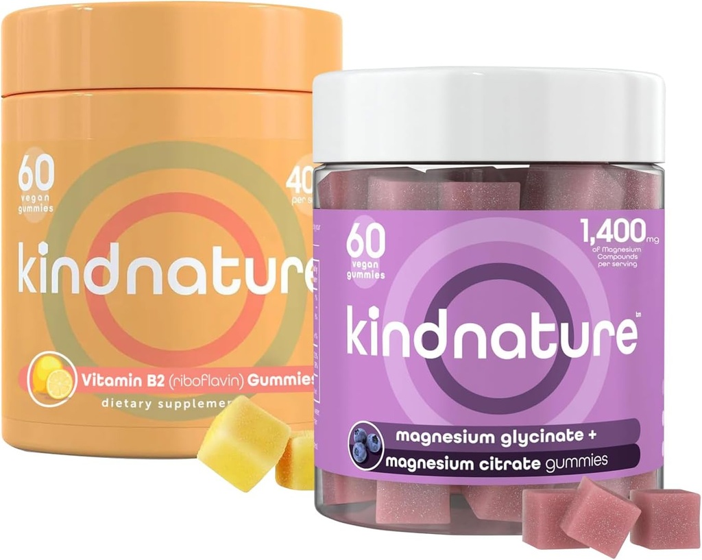 Migraine Relief Power Duo: B2 &amp; Magnesium Gummies Bundle