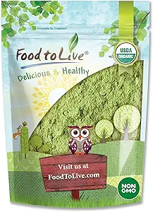 Comida para vivir SuperGrass orgánico Polvo Blend – Alfalfa mixta, Barley Grass y Wheatgrass Powders. Non-GMO, Puro Superfood, Vegan, Kosher, Bulk. Mezcla bien. Perfecto para Smoothies, y Shakes