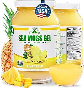 Wildcrafted Irish Sea Moss Gel Silencioso Hecho en EE.UU.   Rich in Vitamins & Minerals Silencio Sea Moss Gel Raw ← Suplemento Nutricional  Pineapple (16 oz)