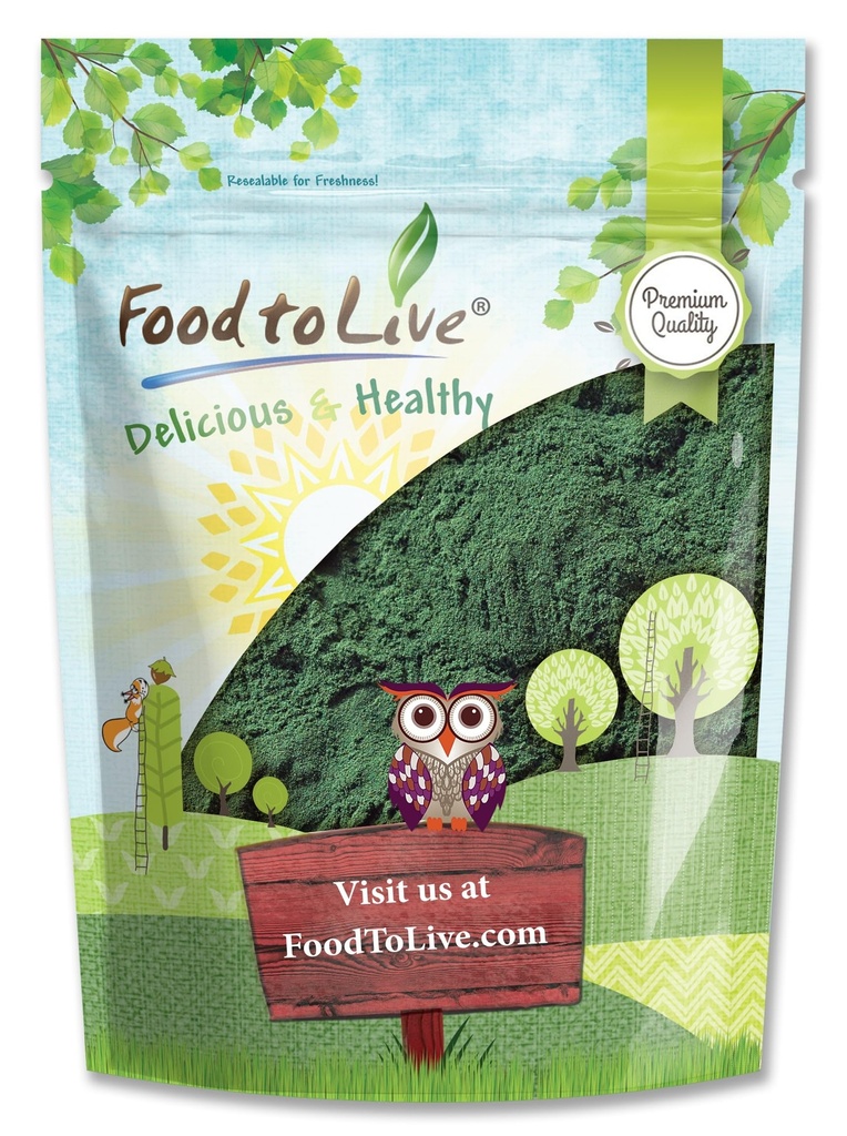 Comida para Polvo de Clorella en Vivo, 8 onzas - Kosher, Algas Verde Raw, Superalimentos Vegan, Bulk, Proteína Verde Pura Vegan, Rica en Vitaminas y Minerales, Grande para Bebidas, Teas y Smoothies