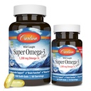 Carlson - Super Omega-3 Gems, 1200 mg Omega-3 ácidos grasos con EPA y DHA, Suplemento noruego de caza silvestre, cápsulas de aceite de pescado de origen sostenible, Omega 3 Suplementos, 100+30 Softgels