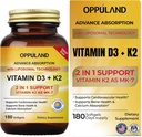 Vitamina D3 + K2 5000 UI - Tecnología Liposómica para Absorción Mejorada - MK-7 Vitamina K2 100mcg - Soportes Bono & Calcio Metabolismo - D3K2 Suplemento para Hombres - 180 Softgels