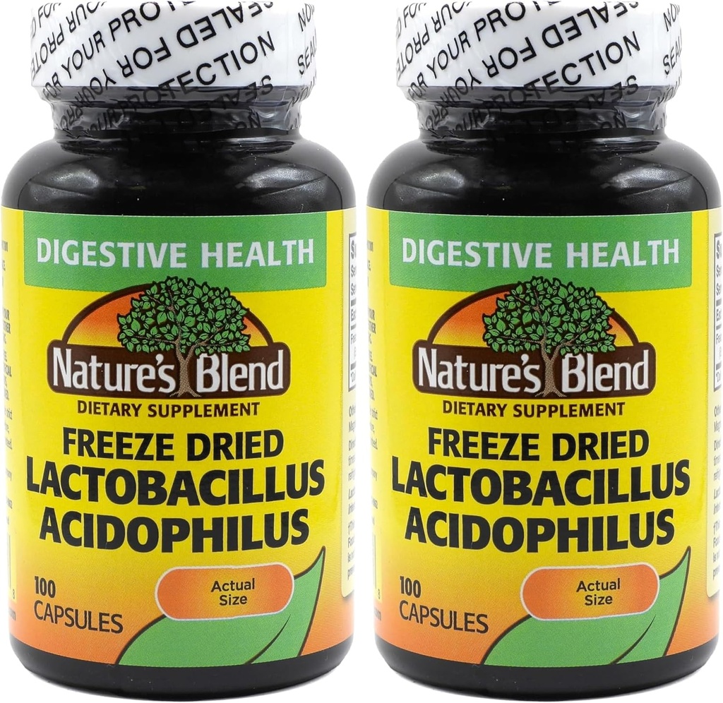 Freeze Dried Lactobacillus Acidophilus 100 Caps (Pack of 2)