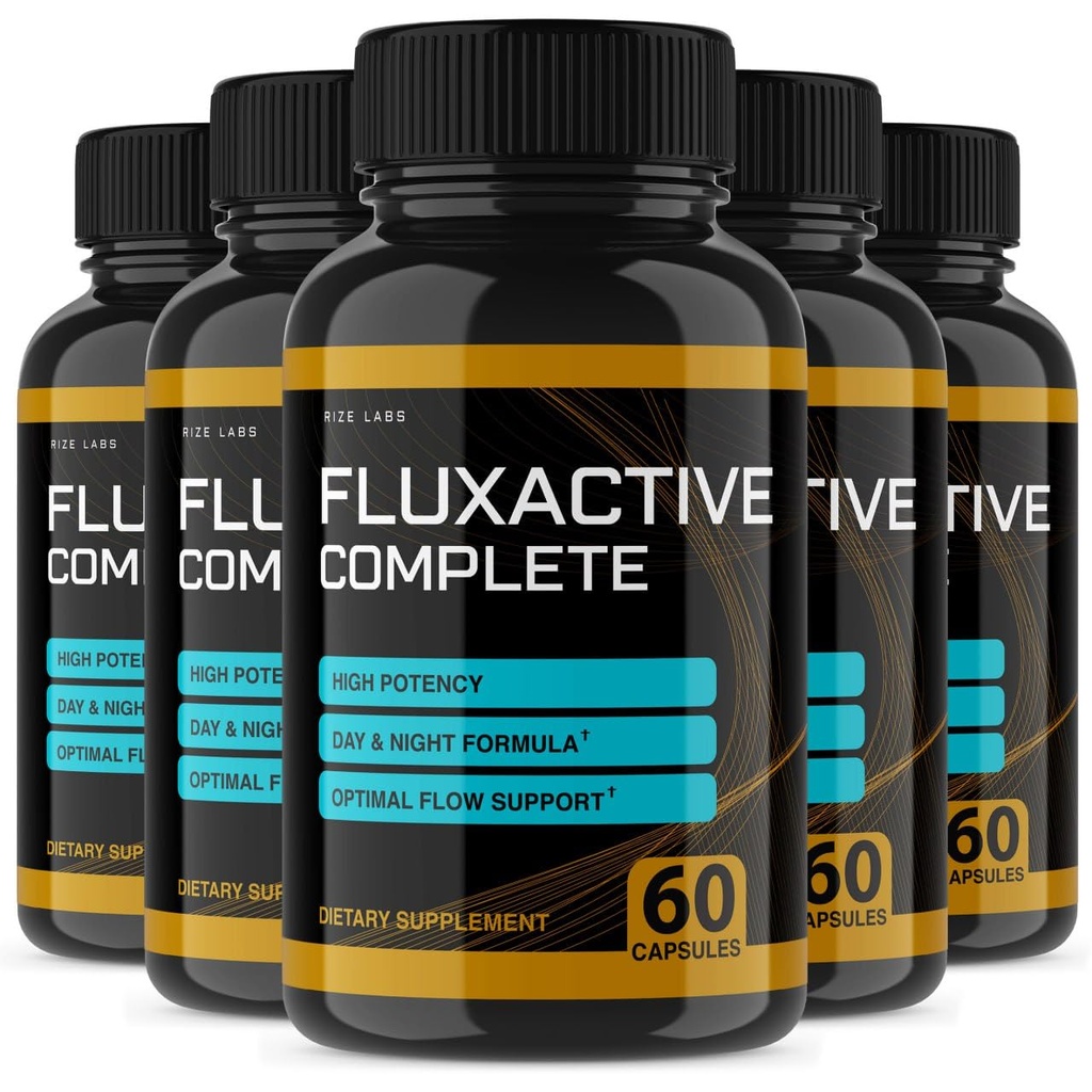 rize labs - Fluxactive Complete Advanced Formula Supplement for Men (Pack of 5) (300 Capsules)