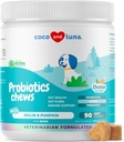 Probióticos para perros Salud Digestiva - Apoyo Gut Salud, Diarrea, Gas, " Alergias estacionales - con miel, calabaza y prebióticos para soporte digestivo, mal aliento de perro "
