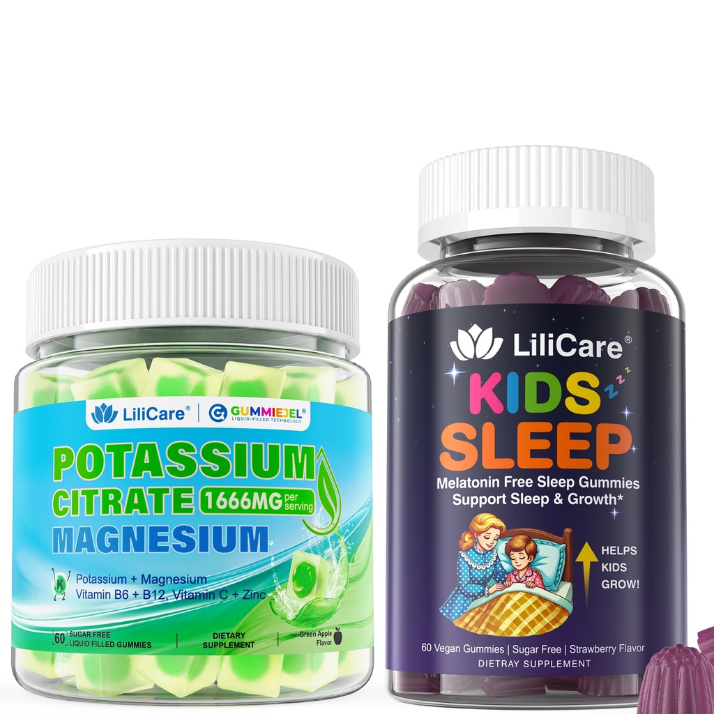 Magnesium Glycinate, Potassium Citrate Gummies, 2Pack