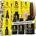 Beard Club Premium Beard Growth Kit - Aceite de crecimiento, vitaminas, cepillo de espuma de vitaminas