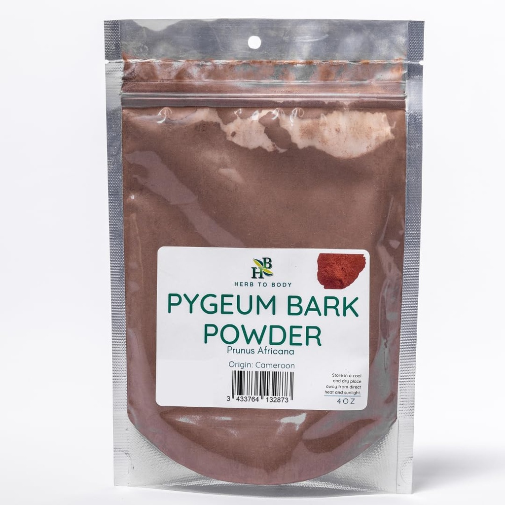 Herb To Body Pygeum Bark Powder ← Prunus africana ← Wildcrafted ← 4oz