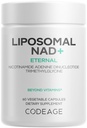 Codeage Liposomal NAD+ Suplemento - NAD Nicotinamide Adenine Dinucleotide Coenzyme Pills - 500 mg NAD+ Por Serving " Betaine Anhydrous - Entrega Liposomal - Vegan, Non-GMO, Gluten-Free - 60 cápsulas