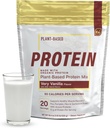 Elementos esenciales Pea Protein Powder - Very Vanilla ← Low-carb Plant-Based Vegan Blend - Keto-Friendly and Gluten-Free ← 20 Servings, 18oz
