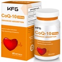 KFG CoQ10 400mg Softgels, Coenzima Q10 Suplementos Soporte Salud cardíaca, Salud cardiovascular, Sistema inmunológico &amp; Producción de energía celular, Gluten Free