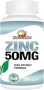 Rise-N-Shine 50 Mg Zinc Supplement - Immune Support Supplement - High Potency Antioxidant - 100 Day Supply (100 Tablets)