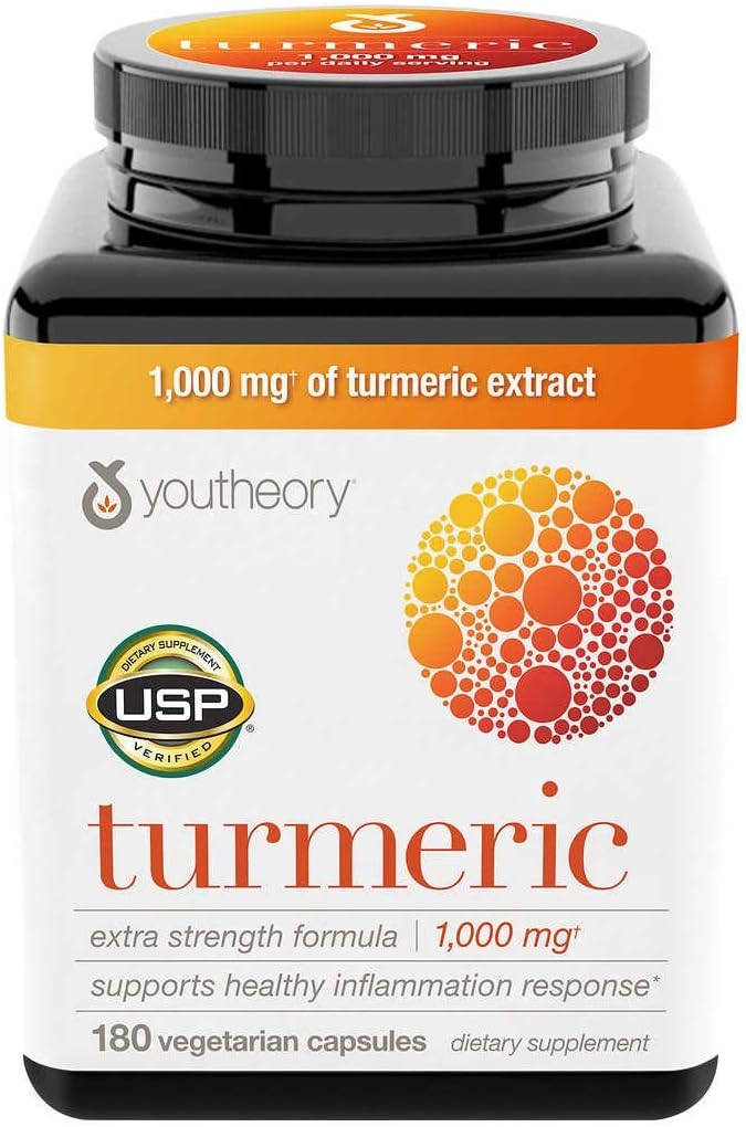 Youtheory Turmeric Extra Strength 1000mg (180 Conteo) (3 Pack)