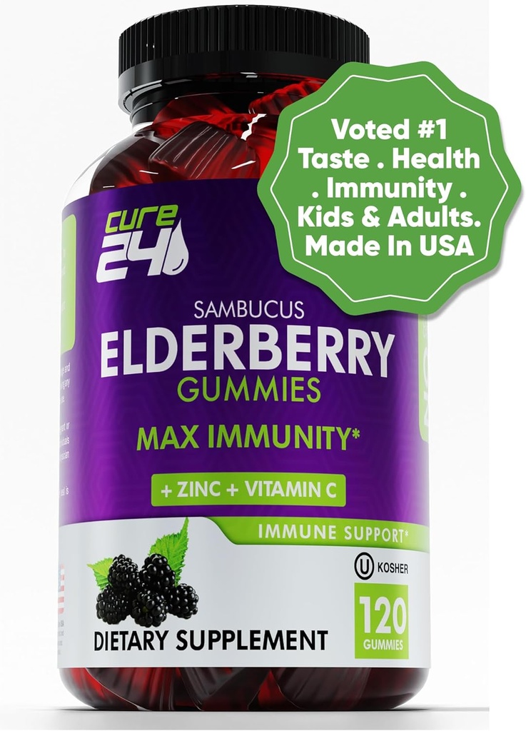 Gummies de arándano con vitamina c y zinc 120 Cuenta