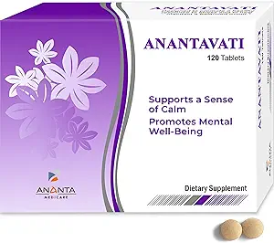 Suplemento de sueño anantavati – Bacopa de fuerza extra para el alivio de estrés " sueño profundo – 120 tabletas vegetarianas