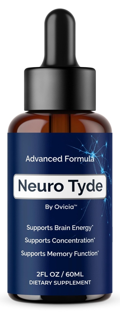 NeuroTyde Drops - Neuro Tyde Support Premium Liquid Advanced Formula, Daily Neurotyde All Natural Ingredients Support Focus Memory for Overall Health & Wellness, 1 Bottle for 1 Month