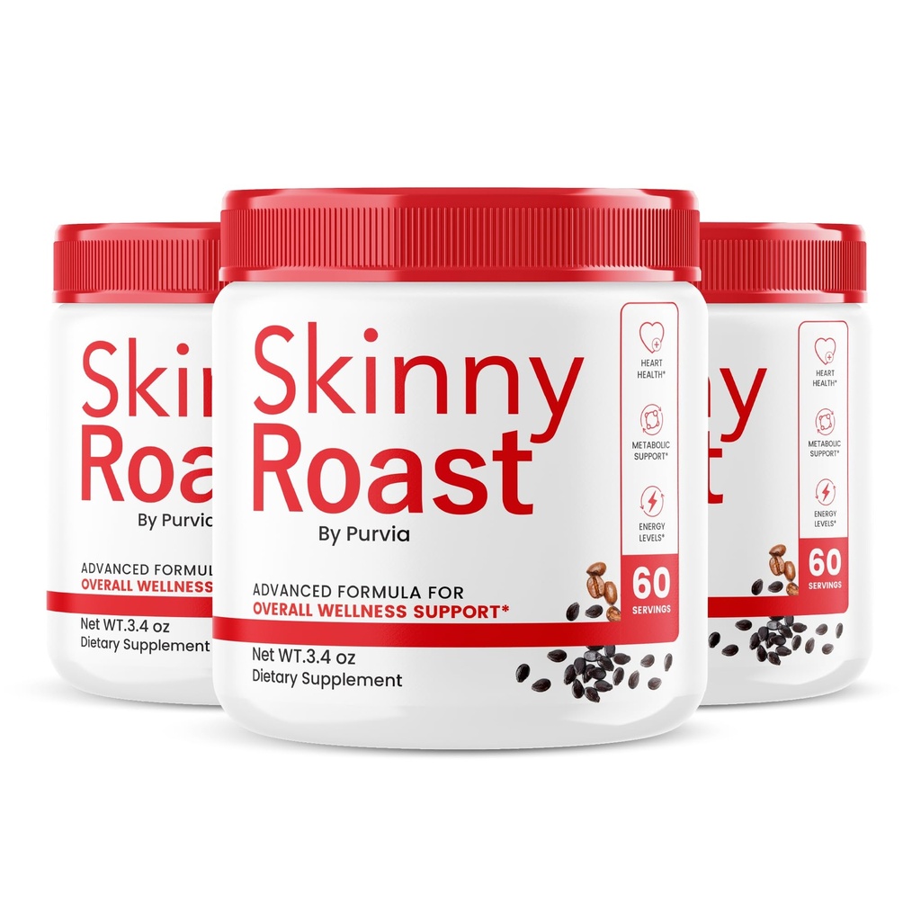 (3 Pack) Skinny Roast Powder - Skinny Roast Coffee - Skinnyroast Advanced Formula, Skinny Roast Supplement Powder for Coffee, Skinny Roast Maximum Overall Wellness Support Reviews - USA (3 Bottle)