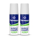Theraworx Relief for Muscle Cramps Roll-On Fast-Acting Muscle Spasm, Leg Soreness with Magnesium Sulfate - 2.5 oz - 2 Count