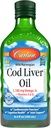 Carlson - Cod Liver Oil 1100 mg Omega-3s Plus Vitamins A & D3 - Wild Caught EPA DHA Omega 3 Supplement - Norwegian Arctic, Sustainably Sourced Nordic Fish Oil Liquid, Unflavored, 250 mL (8.4 Fl Oz)