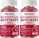 Magnesium Glycinate Gummies 1000mg - Suplemento de Potasio de Magnesio Libre de Azúcar con Vitamina D, B6, CoQ10 para calma Mood &amp; Sleep Support - 120 Cherry Gummies -2 Pack.